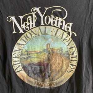 Chaser Neil Young Tee size small 3/4 sleeve Free People